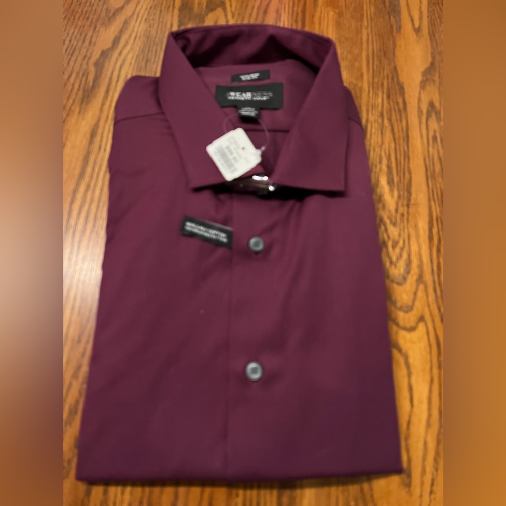 Men's Kenneth Cole Maroon Dress Shirt